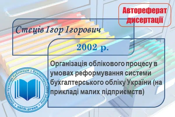 Організація облікового процесу в умовах реформування системи обліку