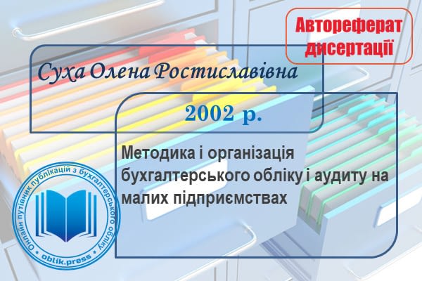 Організація бухгалтерського обліку і аудиту на малих підприємствах