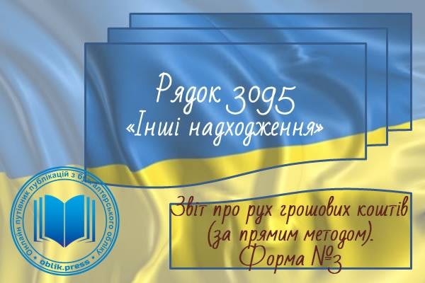 Рядок 3095 "Інші надходження"