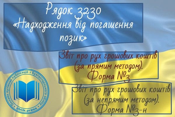 Рядок 3230 "Надходження від погашення позик"