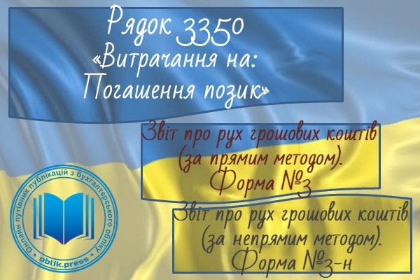 Рядок 3350 "Витрачання на погашення позик"
