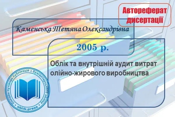 Облік та внутрішній аудит витрат виробництва