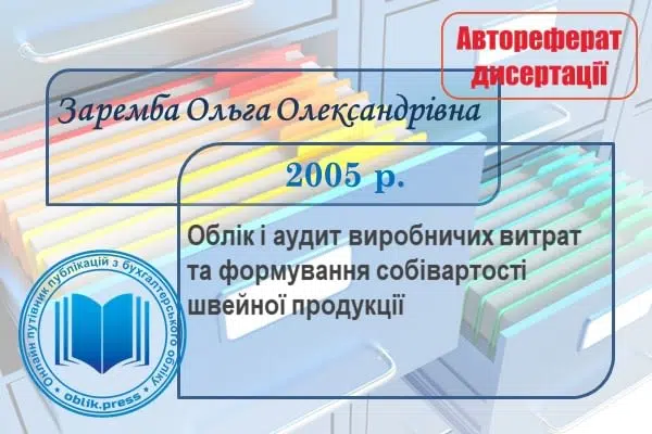 Облік і аудит виробничих витрат та формування собівартості продукції