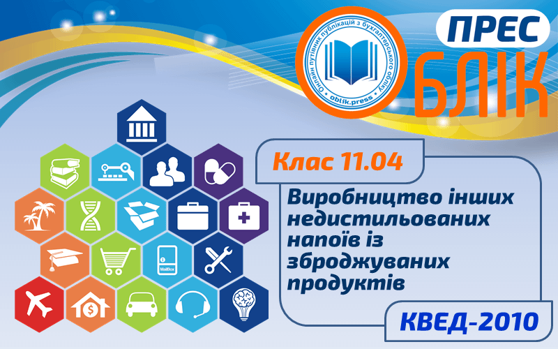 КВЕД-2010 Клас 11.04 "Виробництво інших недистильованих напоїв із зброджуваних продуктів"