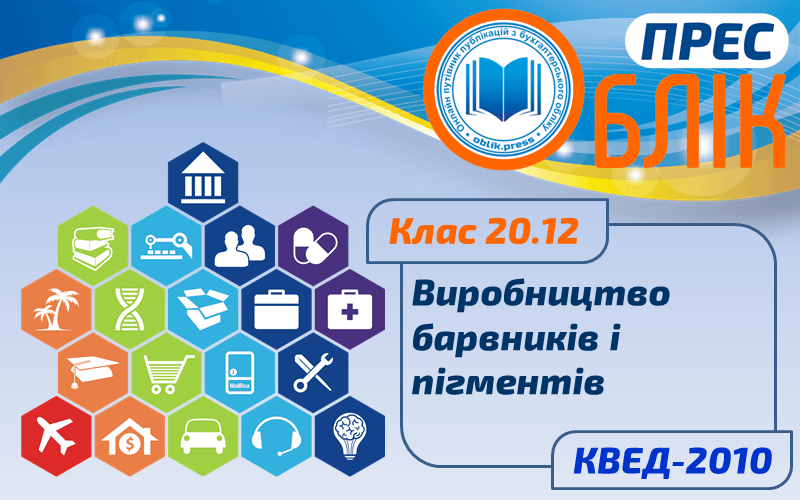 КВЕД-2010 Клас 20.12 "Виробництво барвників і пігментів"