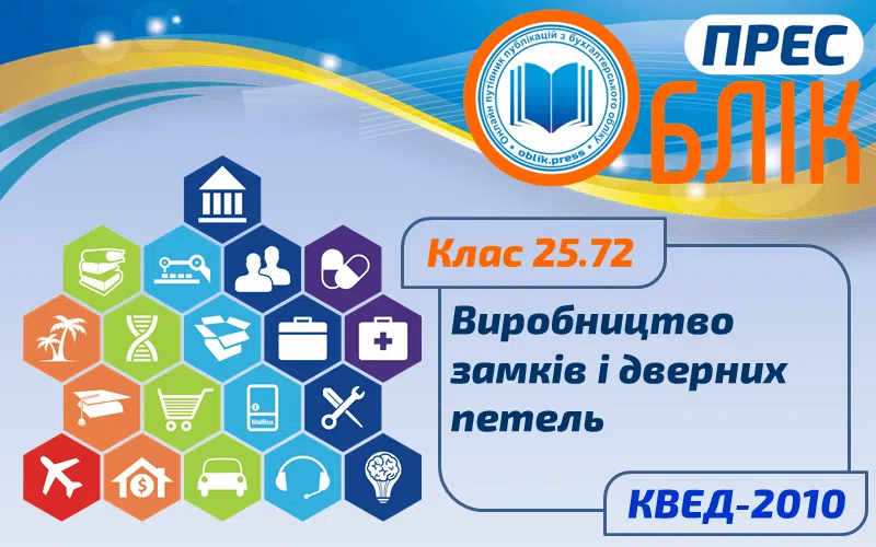 КВЕД-2010 Клас 25.72 "Виробництво замків і дверних петель"