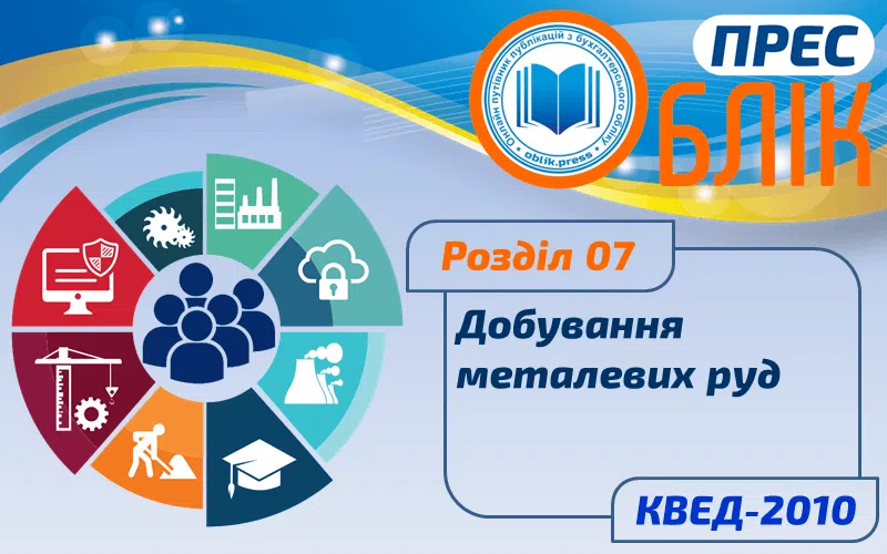 КВЕД-2010 Розділ 07 "Добування металевих руд"