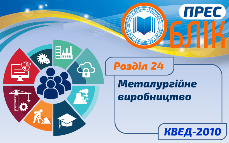 КВЕД-2010 Розділ 24 "Металургійне виробництво"